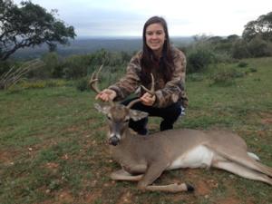 Kaylea  Kohlhoff takes a nice management buck with her dad. Good shooting, Kaylea!